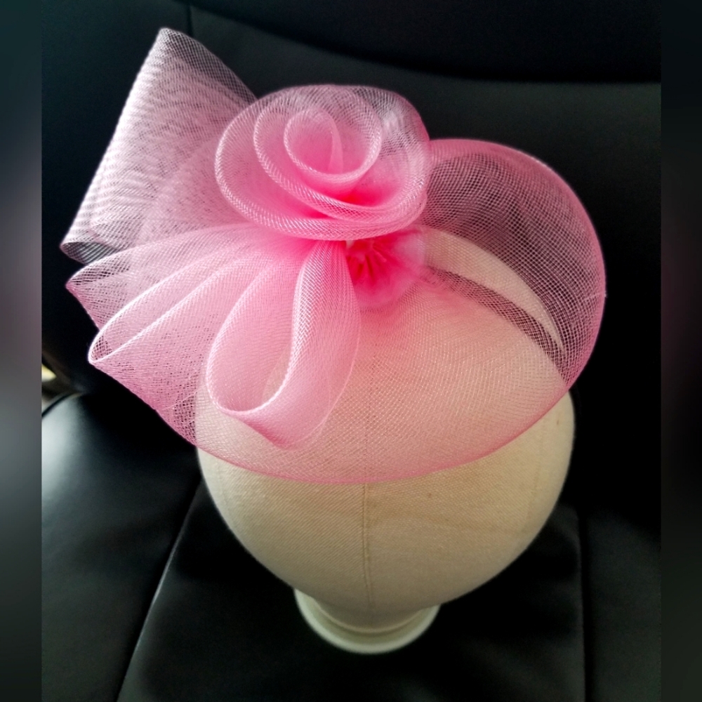 Pink Fascinator Headband Hat